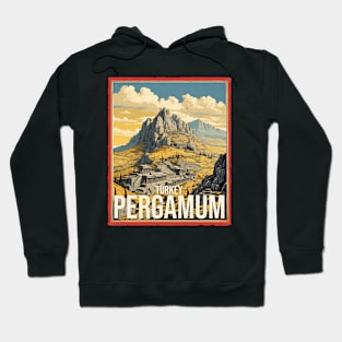 Pergamum Turkey Sunset Vintage Retro Travel Tourism Hoodie